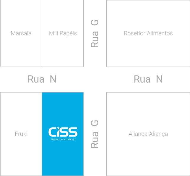Mapa do estande da CISS na Expoagas