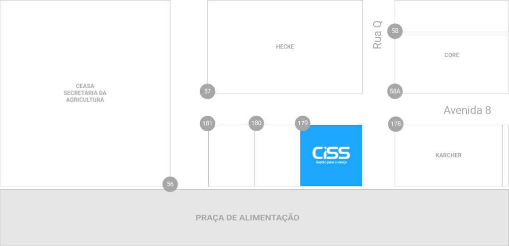 Mapa do estande da CISS na ExpoAPRAS