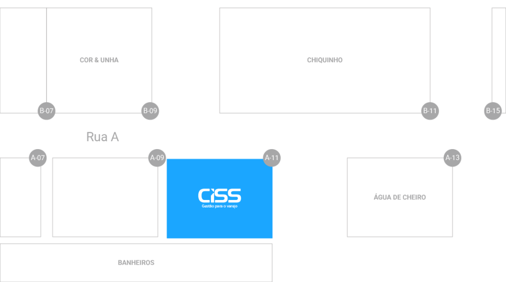 Mapa do estande da CISS na Expo Franquias Nordeste