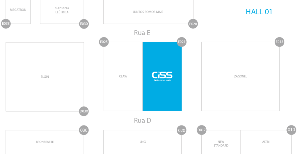 Mapa do estande da CISS na FEICON