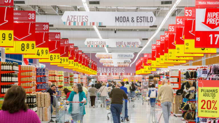 Imagem de um supermercado para a matéria: Vendas em Supermercados aumentam em maio
